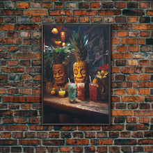 Cargar imagen en el visor de la galería, Cocktail Print, Bar Cart Wall Art, Canvas Print, Wall Hanging, Portrait Art, Cocktail Art, Retirement Gifts, Apartment Wall Decor, RV Decor
