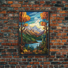Carregar imagem no visualizador da galeria, Abstract Nature Print, Forest Wall Art, Canvas Print, Wall Hanging, Portrait Art, Nature Wall Art, Bedroom Prints, Landscape Art Print
