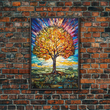 Cargar imagen en el visor de la galería, Fall Wall Art, Abstract Art, Tree Wall Art, Canvas Print, Wall Hanging, Portrait Art, Nature Print, Realtor Thank You, Living Room Wall Art
