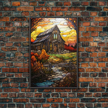 Carregar imagem no visualizador da galeria, Farm House Art, Abstract Art, Fall Art, Canvas Print, Wall Hanging, Portrait Art, Family Gift, Home Decor Prints, Ranch House Decor
