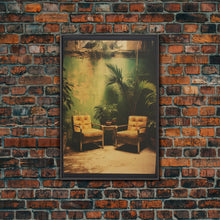 Cargar imagen en el visor de la galería, Chair, Tropical Art, Botanical Art, Canvas Print, Wall Hanging, Portrait Art, Home Decor Prints, Office Wall Decor, Modern House Art
