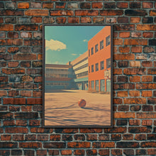 Carregar imagem no visualizador da galeria, An Abandoned 1970s High School, Photography Print, Framed Canvas Print, Back To School, Liminal Art
