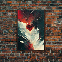 Carregar imagem no visualizador da galeria, Anatomy of a Broken Heart, Framed Canvas Print, Ready To Hang Framed Wall Art, Living Room Wall Hanging
