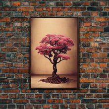 Load image into Gallery viewer, Japanese Maple Tree, Framed Canvas Print, Ready To Hang Framed Wall Art, Living Room Wall Hanging, Cherry Blossom Tree
