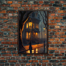Cargar imagen en el visor de la galería, Old Vintage Victorian Home House Night Fine Art Print, Wall Decor, Wall Poster, Wall Art Print
