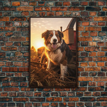 Load image into Gallery viewer, Bernese Mountain Dog Wall Print, Dog Wall Art, Farmhouse Wall Art, Wall Art, Framed Wall Art, Framed Canvas. Wall Print, Wall Canvas

