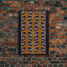 Load image into Gallery viewer, Art Deco Pattern Wall art - Framed Canvas Print - Art Deco - Abstract nature - Orange art - Patterns art - Beautiful art - Living room art
