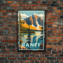 Load image into Gallery viewer, Banff, Canada Wall Art, Canada Art Print, Alberta, Travel Wall Print, Travel Poster, Travel Artwork, Travel Wall Art, Canvas Wall Print
