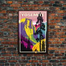 Load image into Gallery viewer, Yosemite Wall Art, California Art Print, North America Poster, Travel Wall Print, Travel Poster, Travel Wall Art, Canvas Wall Print
