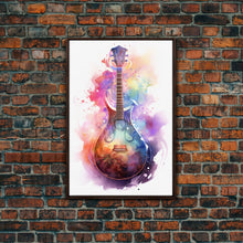 Load image into Gallery viewer, Lute Art, Stringed Instrument Print, Framed Canvas Art, Fantasy Decor, Art / Gift For The Bard Player

