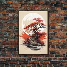 Load image into Gallery viewer, Japanese Wall Art, Japanese Maple Tree, Framed Canvas Print, Japanese Art, Japanese Hanging Wall Art

