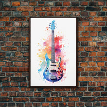 Load image into Gallery viewer, Electric Guitar Wall Art, Rock N Roll Decor, Graffiti Art, Splatter Art, Musician Gift Custom Guitar Art
