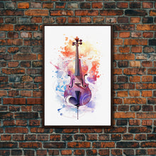 Carregar imagem no visualizador da galeria, Galaxy Cello Gift, Banjo Wall Art Canvas Print, Stringed Instruments, Cello Art, Banjo Poster Print, Cello Gifts, Musical Art
