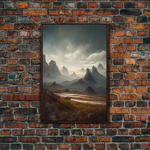 Carregar imagem no visualizador da galeria, Arizona wall art, canvas print, desert, rocks, mountains, steppes, cool nature wall decor
