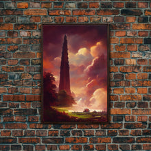 Load image into Gallery viewer, Dark Tower, High Fantasy Art Canvas Print, unique wall art, fantasy concept art
