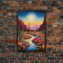 Load image into Gallery viewer, Desert Wall Art, Cactus Art, Nature Print, Canvas Print, Wall Art, Vertical Art, First Home Gift, Wall Art Prints, Living Room Prints
