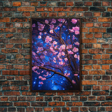 Cargar imagen en el visor de la galería, Cherry Blossom Art, Pink Flowers, Japanese Art, Sakura, Canvas Print, Wall Art, Vertical Art, Gift For Boss, Preppy Room Decor, Office Print
