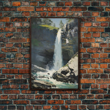 Carregar imagem no visualizador da galeria, Waterfalls Wall Art, Nature Art Print, Landscape Print, Canvas Print, Wall Art, Vertical Print, Travel Print, Teacher Gift, Farmhouse Art
