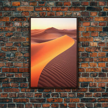 Load image into Gallery viewer, Desert Ladscape, Sand Dunes Art Print, Desert Art, Canvas Print, Wall Art, Vertical Art, Office Wall Decor, Landscape Print, Family Room Art
