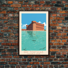 Carregar imagem no visualizador da galeria, Dry Tortugas National Park Travel Poster Print, Canvas Print Wall Art, Florida Travel Art, Midcentury Modern Travel Decor, MCM Wall Art

