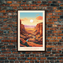 Carregar imagem no visualizador da galeria, Canyonlands National Park Travel Poster Print, Canvas Print Wall Art, Utah Travel Art, Midcentury Modern Travel Decor
