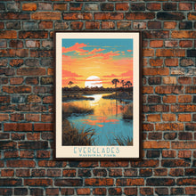 Carregar imagem no visualizador da galeria, Everglades National Park Travel Poster Print, Canvas Print Wall Art, Florida Travel Art, Midcentury Modern Travel Decor, MCM Wall Art
