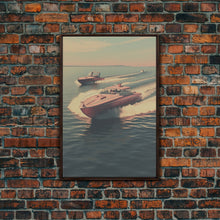 Load image into Gallery viewer, Boat, Seascape Art, Nautical Wall Art, Canvas Print, Wall Hanging, Portrait Art, Ocean Wall Art, Lake House Gift, Beach House Wall Decor
