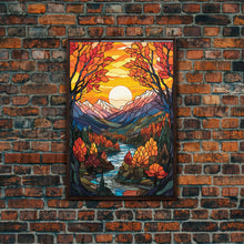 Carregar imagem no visualizador da galeria, Fall Wall Art, Abstract Nature Print, Forest Wall Art, Canvas Print, Wall Hanging, Portrait Art, Dining Room Decor, Moving Gift, Room Decor
