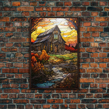 Carregar imagem no visualizador da galeria, Farm House Art, Abstract Art, Fall Art, Canvas Print, Wall Hanging, Portrait Art, Family Gift, Home Decor Prints, Ranch House Decor
