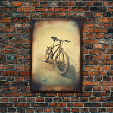 Cargar imagen en el visor de la galería, Bicycle Art, Bicycle Decor, Minimalist Wall Art, Black And White, Canvas Print, Wall Hanging, Portrait Art, Rustic Wall Art, Vintage Art
