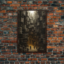 Load image into Gallery viewer, Creepy Wall Decor, Dark Art Print, Canvas Print, Wall Hanging, Portrait Art, Spooky Room Decor, Dark Fantasy Art, Fantasy Artwork,  RV Decor
