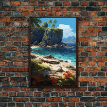 Carregar imagem no visualizador da galeria, Beach Wall Art, Framed Canvas Print, Beach Canvas Wall Art, Long Beach Wall Art - &quot;Abandoned&quot; - Stuck On A Desert Island
