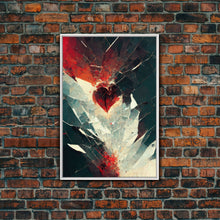 Carregar imagem no visualizador da galeria, Anatomy of a Broken Heart, Framed Canvas Print, Ready To Hang Framed Wall Art, Living Room Wall Hanging
