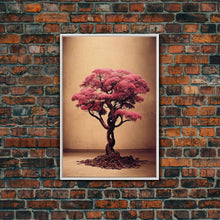 Load image into Gallery viewer, Japanese Maple Tree, Framed Canvas Print, Ready To Hang Framed Wall Art, Living Room Wall Hanging, Cherry Blossom Tree
