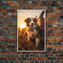 Load image into Gallery viewer, Bernese Mountain Dog Wall Print, Dog Wall Art, Farmhouse Wall Art, Wall Art, Framed Wall Art, Framed Canvas. Wall Print, Wall Canvas
