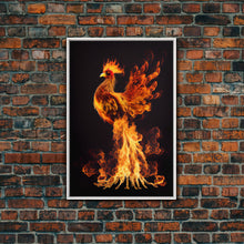 Load image into Gallery viewer, Phoenix Watercolor Canvas Phoenix Bird Art Print Fire Bird Phoenix Framed Print Wall Art Fantastic Animals Painting Phoenix Gift
