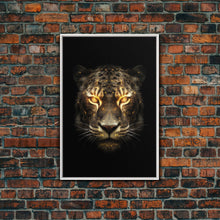 Cargar imagen en el visor de la galería, Fire Eyed Tiger Portrait Art Print, Framed Wall Art, Canvas Print, Big Cat Art, Tiger Painting, Cosmic Tiger Print
