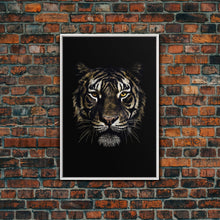 Carregar imagem no visualizador da galeria, Beautiful Tiger Portrait Art Print, Framed Wall Art, Canvas Print, Big Cat Art, Tiger Painting

