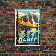 Load image into Gallery viewer, Banff, Canada Wall Art, Canada Art Print, Alberta, Travel Wall Print, Travel Poster, Travel Artwork, Travel Wall Art, Canvas Wall Print
