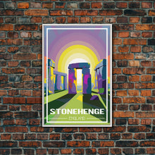 Load image into Gallery viewer, England Wall Art, Stonehenge Poster, Europe Wall Print, England Poster, Travel Wall Print, Travel Poster, Travel Wall Art, Canvas Wall Print
