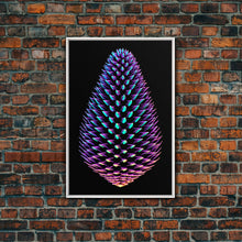 Load image into Gallery viewer, Purple Pine Cone Wall Art, 3D Wall Decor, Nature Art, Minimalist Print, Wall Decor, Canvas Print, Wall Art, Framed Canvas
