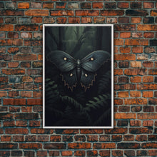 Carregar imagem no visualizador da galeria, Butterfly In Woods, Butterfly Wall Decor, Dark Art, Green Wall Art, Insect Wall Decor, Wall Decor, Canvas Print, Wall Art, Framed Canvas
