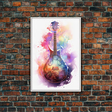 Load image into Gallery viewer, Lute Art, Stringed Instrument Print, Framed Canvas Art, Fantasy Decor, Art / Gift For The Bard Player
