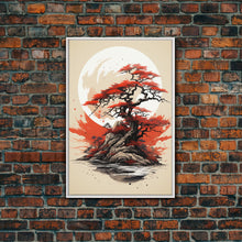 Load image into Gallery viewer, Japanese Wall Art, Japanese Maple Tree, Framed Canvas Print, Japanese Art, Japanese Hanging Wall Art
