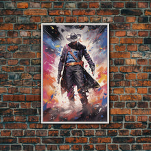Cargar imagen en el visor de la galería, Cosmic Cyberpunk Cowboy Graffiti Art, Framed Canvas Print #4954

