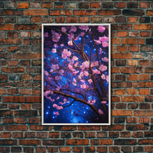 Cargar imagen en el visor de la galería, Cherry Blossom Art, Pink Flowers, Japanese Art, Sakura, Canvas Print, Wall Art, Vertical Art, Gift For Boss, Preppy Room Decor, Office Print
