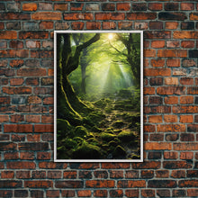 Carregar imagem no visualizador da galeria, Forest Wall Art, Nature Prints, Trees Wall Art, Canvas Print, Wall Art, Vertical Art, Teacher Gift, Over Bed Wall Decor, Bookshelf Decor
