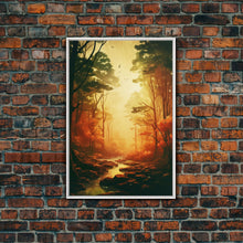 Carregar imagem no visualizador da galeria, Forest Wall Art, Trees Art Print, Sunset Print, Canvas Print, Wall Art, Vertical Art, Nature Lover Gift, Camper Wall Decor, Country Wall Art
