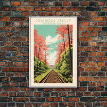 Load image into Gallery viewer, Cuyahoga Valley National Park Travel Poster Print, Canvas Print Wall Art, Ohio Travel Art, Midcentury Modern Travel Decor
