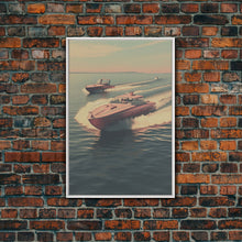 Load image into Gallery viewer, Boat, Seascape Art, Nautical Wall Art, Canvas Print, Wall Hanging, Portrait Art, Ocean Wall Art, Lake House Gift, Beach House Wall Decor
